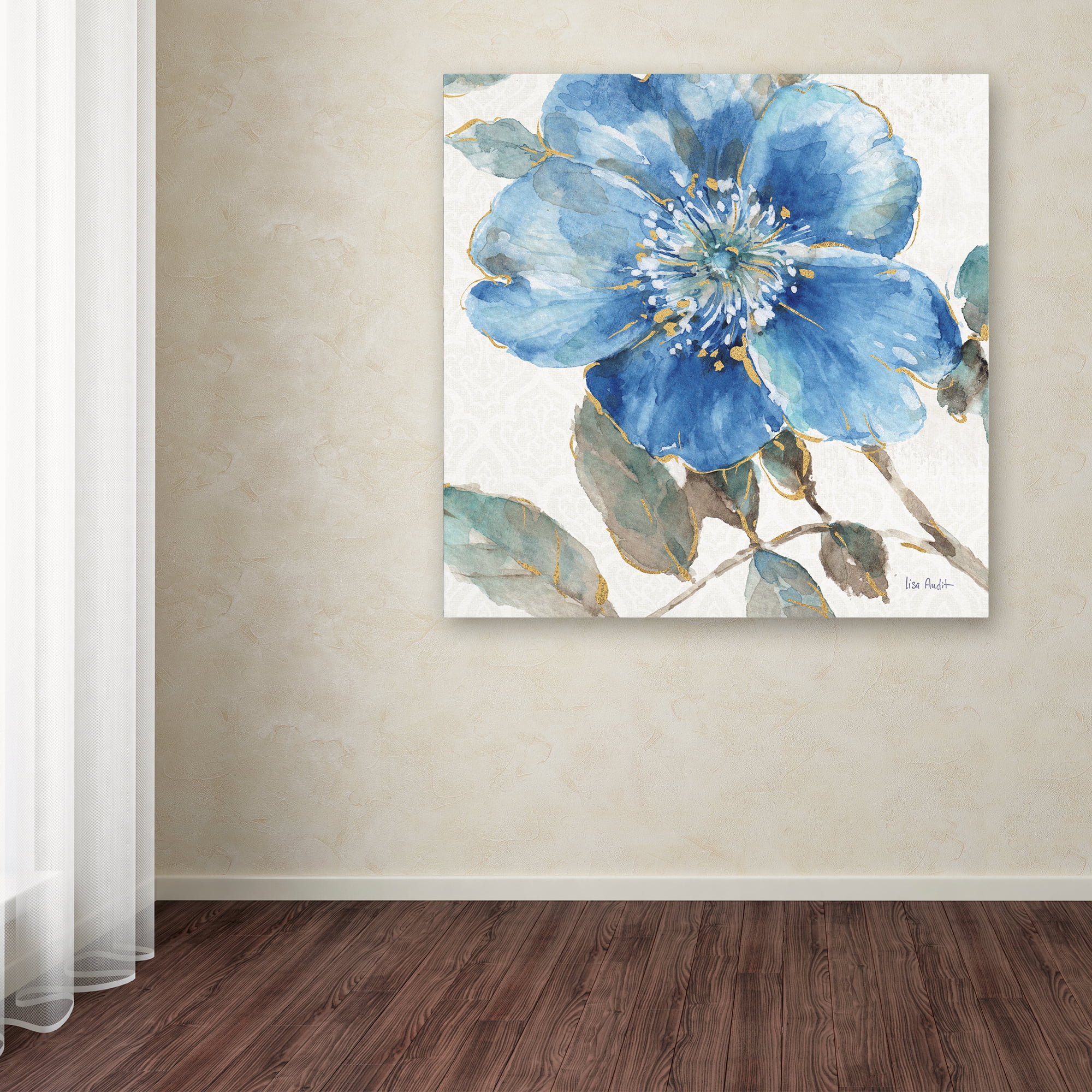 Trademark Fine Art "Indigold V" Canvas Art by Lisa Audit