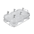 thumbnail image 3 of Plato para servir aperitivos de frutas secas, plato de aperitivo con tapa, plato de servir dividido para cocina, hogar, sala de estar, de estilo A, 3 of 8