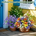 thumbnail image 2 of Retrocular 20 Bundles Artificial Flowers Outdoors, Fake Flowers Faux Plastic Plants Spring Summer Decoration for Home Garden Porch, 2 of 6