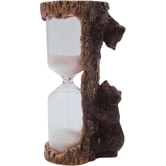 Wowser Hourglass Sand Timer Playing Bear Rustic Cabin and Lodge Decor 2.5 Minute 1-Pack 5.5 Inches