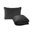 thumbnail image 2 of Inteprter La almohada y la manta de viaje de felpa se mantienen abrigadas y cómodas mientras viaja. Elementos esenciales de viaje livianos. Juegos de muebles de jardín negro, 2 of 6