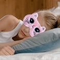 thumbnail image 3 of UBIUO 3 Pcs Cat Eye Mask for Sleeping Plush Cat Blindfold Mask Cartoon Sleep Eye Cover for Kids Eye Mask for Sleeping, 3 of 5