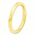 thumbnail image 3 of 925 Sterling Silver Gold Stackable Ring Smooth, 3 of 8