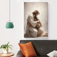 thumbnail image 4 of Jesus Christ Wall Art Jesus Heals Woman Poster Jesus Hugs Woman Canvas Print Posters Art Print Wall Photo Paint Poster Hanging Picture Family Bedroom Decor Gift 20x30inch(50x75cm), 4 of 6