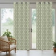 thumbnail image 4 of Sage Green Outdoor Curtains for Patio Waterproof,Windproof Privacy Curtains with Weighted Bottom,Geometric Flower Leaf Diamond Plaid Retro Outside Drapes for Picnic Garage Yard Cabana 54"x95" 1 Panel, 4 of 8