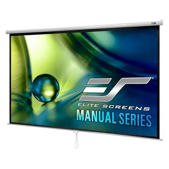 Elite Screens Manual Series, 135-INCH 16:9, Pull Down Manual Projector Screen with AUTO LOCK, Movie Home Theater 8K / 4K Ultra HD 3D Ready, 2-YEAR WARRANTY, M135XWH2