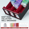 thumbnail image 2 of 3-Row Trading Card Storage Box, Bulk Cards Case for 2400+ Mtg tcg Magic Playing Game Card Organizer, Commander Deck Box with 3 Supports & 24 Dividers, 2 of 12