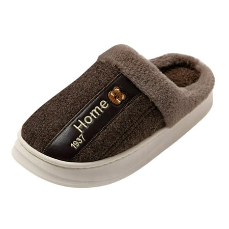 

ZAROYEAX Men Shoes Thick Sole Home Cotton Slippers Cartoon Cute Fashion Soft Sole Warm Home Cotton Slippers