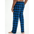 thumbnail image 7 of DevOps Buffalo Plaid Plush Fleece Pajama Pants Men's, Large, White/Blue, 7 of 7