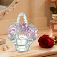 thumbnail image 4 of Valentines Centerpieces Elegant, Glass Flower Basket with Crystal Look, Tabletop Dining Decor, Gift for Anniversary Dinner, 4 of 9