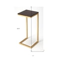 thumbnail image 2 of HomeRoots 488922 25.5 x 11 x 10.5 in. Gold Solid Wood Rectangular End Table, 2 of 6