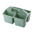 thumbnail image 2 of Green Plastic Shower Caddy Basket With Drainage Holes, Portable Handheld Bath Storage Organizer for Toiletries Shampoo Conditioner, Wash Basket for Dorm Bathroom Travel, Household Shower Tote, 2 of 6