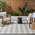 thumbnail image 4 of Nourison Positano 7' x 10' Light Grey Diamond Modern Flatweave Indoor/Outdoor Rug, 4 of 12