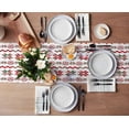 thumbnail image 3 of Kitchen Table Runner, Christmas Theme Snowflake Red Green Geometric Pattern Non-Slip Cotton Linen Dresser Scarves for Family Dinner Holiday Birthday Party Home Décor 13"x70", 3 of 8