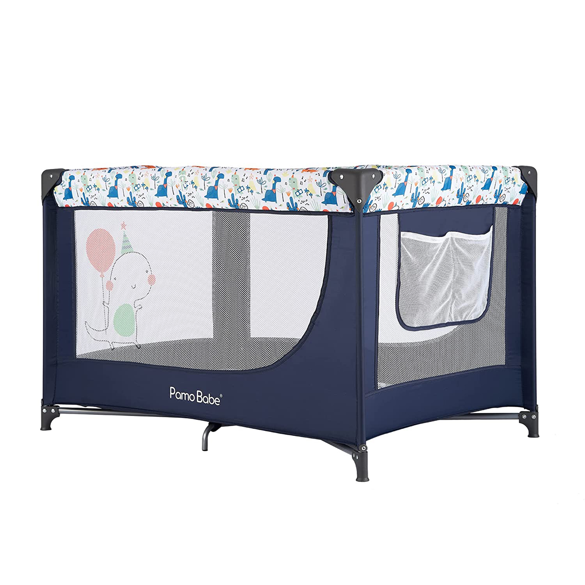 Pamo Babe Portable Enclosed Baby Playpen with Mattress and Carry