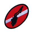 thumbnail image 4 of Dive Flag Badge Patch Scuba Diving Dive Iron On Embroidered Dive Flag Patch, 4 of 8
