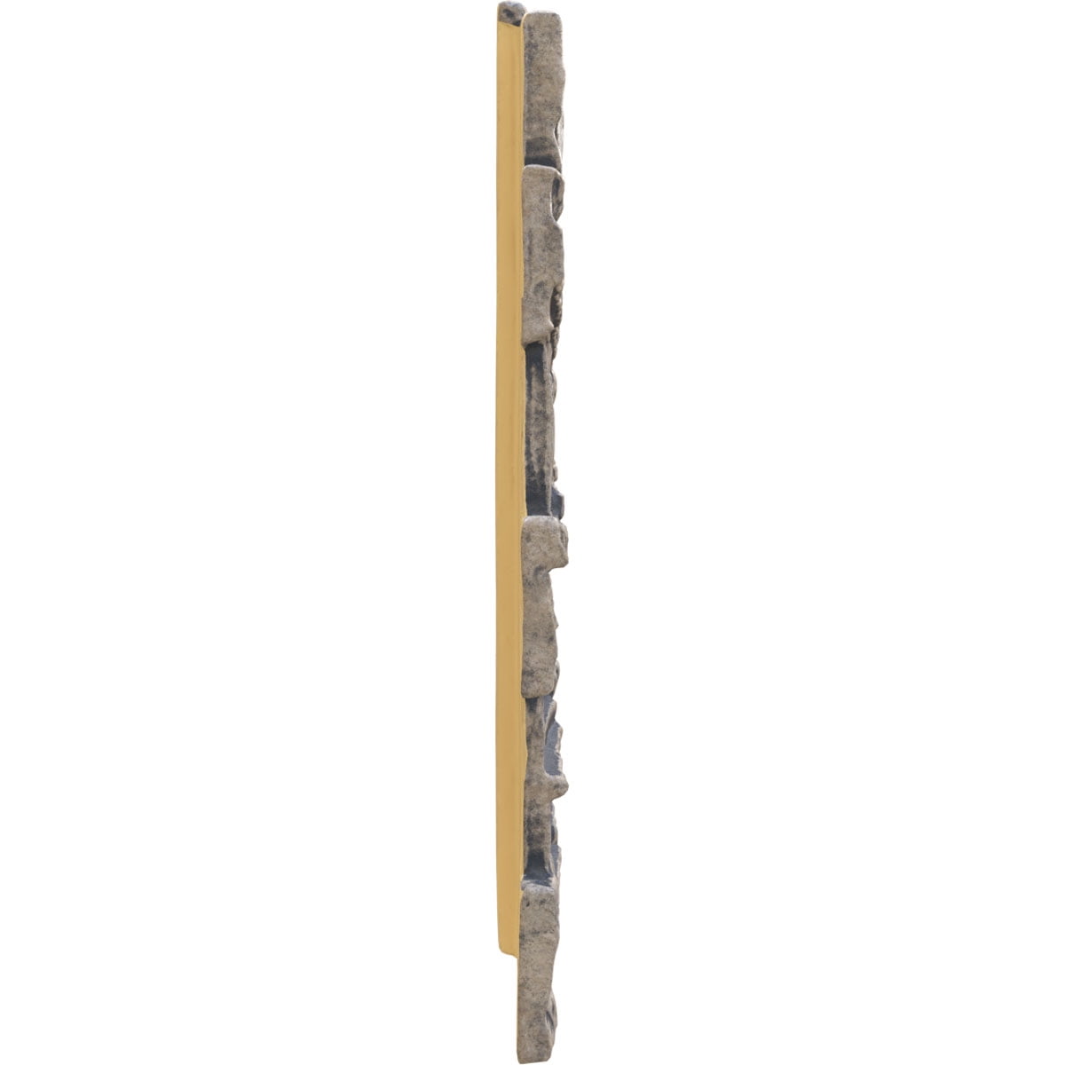 Ekena Millwork 48 5/8"W x 24 3/4"H x 1 1/4"D Cascade Stacked Stone, EverStone Faux Stone Siding Panel, Linen Graphite