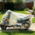 thumbnail image 4 of Scooter Cover Waterproof Transparent PVC Electric Vehicle Shield,Thickened All-Weather Full-Body Protector with Cute Cartoon Print,Elastic Hem for Outdoor Parking Blue 70 x 47 Inch, 4 of 5