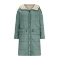 thumbnail image 3 of Veste Réversible, Manteau Long d'Hiver pour Femmes, Matelassé, Poches Zippées, Chaud, Élégant, Polyvalent, 3 of 6