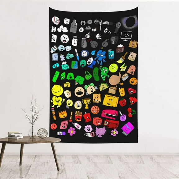 Battle For Dream Island Bfdi Tapestry Wall Hanging Home Decoration Wall Blanket Dormitory Living Room Bedroom Backdrop Poster( 60x40inch)