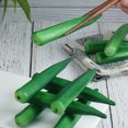 thumbnail image 1 of GARVALON 10Pcs Artificial Okra Green Foams Simulation Vegetable Home Decoration Educational Model, 1 of 8