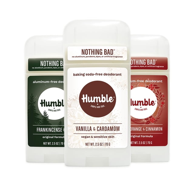 Desodorante Humble Brands Holiday Scents, paquete de 3, sin aluminio