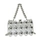 thumbnail image 3 of Bolso de mano con correa de cadena para mujer, bolso de hombro con cadena para cumpleaños, trabajo y viajes. Plata, 3 of 7