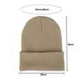 thumbnail image 6 of Tnobhg Winter Hat Unisex Stretchy Knitted Solid Color Warm Soft Ear Protection High Elasticity Regular Fit Winter Fall Beanie Women Men Cap, 6 of 8