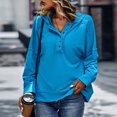 thumbnail image 2 of Sudadera Para Mujer Moda Sudaderas Con Capucha Sudadera Casual Invierno Sólido Manga Larga Botón Bolsillo Odeerbi ODB173178, 2 of 6