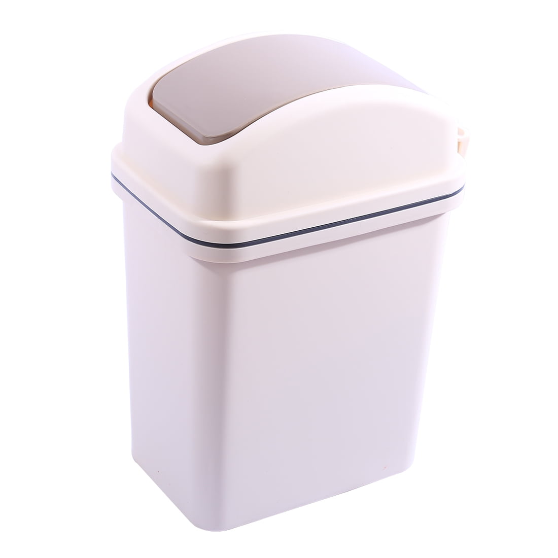6L Plastic Swivelling Cover Trash Can Kitchen Living Room Flip Top