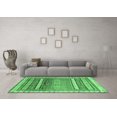 thumbnail image 3 of Ahgly Company Indoor Round Abstract Emerald Green Modern Area Rugs, 4' Round, 3 of 4