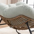 thumbnail image 4 of Rocking Chair,Chenille Upholstered Accent Chair with Metal Frame, Modern Rocking Accent Chairs for Nursery, Living Room, Bedroom, Apartment and Offices,350 lbs Load Capacity,Light Blue, 4 of 7