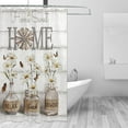 thumbnail image 3 of mvhsuoem Home Sweet Home Floral Shower Curtain, 72" x 72" Waterproof, 3 of 6