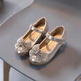 thumbnail image 2 of Girls Princess Shoes High Heeled Shinning Bowknot Decoration Shoes Party Festival Wedding Flower Children Dance Shoes, 2 of 9