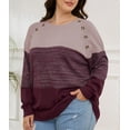 thumbnail image 3 of Daystry Women's Oversized Long Sleeve Casual Knit Pullover Sweater Pullover, 3 of 8