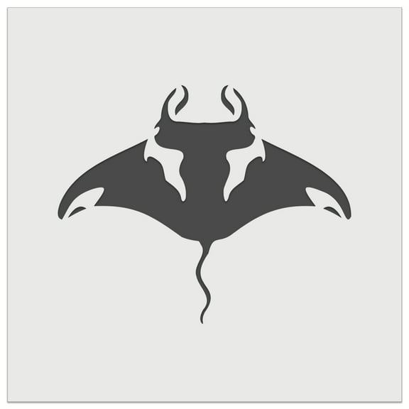 Manta Ray Devilfish Sea Ocean Creature DIY Cookie Wall Craft Stencil - 5.5 Inch
