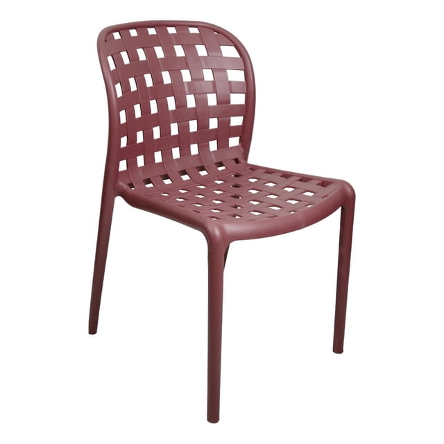 JAUZ IMPROVEMENT 1pz Silla Color Vino Estilo Isa Moderna Minimalista Para Exterior (A2215)