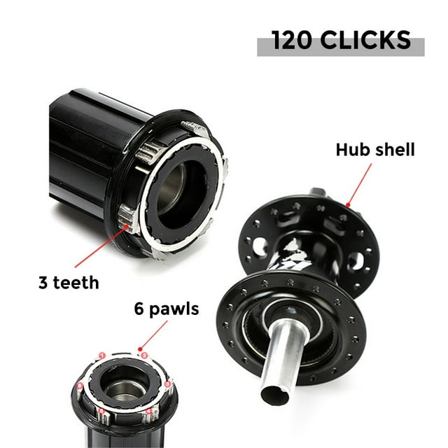 Bicycle flower drum MTB Bike Hub Mountain Bike Front & Rear Hub Set 36 Holes 6 Bearings with Quick Release