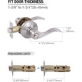thumbnail image 3 of Door Levers Interior Keyed Difference Entry Front/Bedroom Wave Style Door Handles for Left and Right Opened Door with Lock and Keys Set in Satin Nickel, 3 of 6