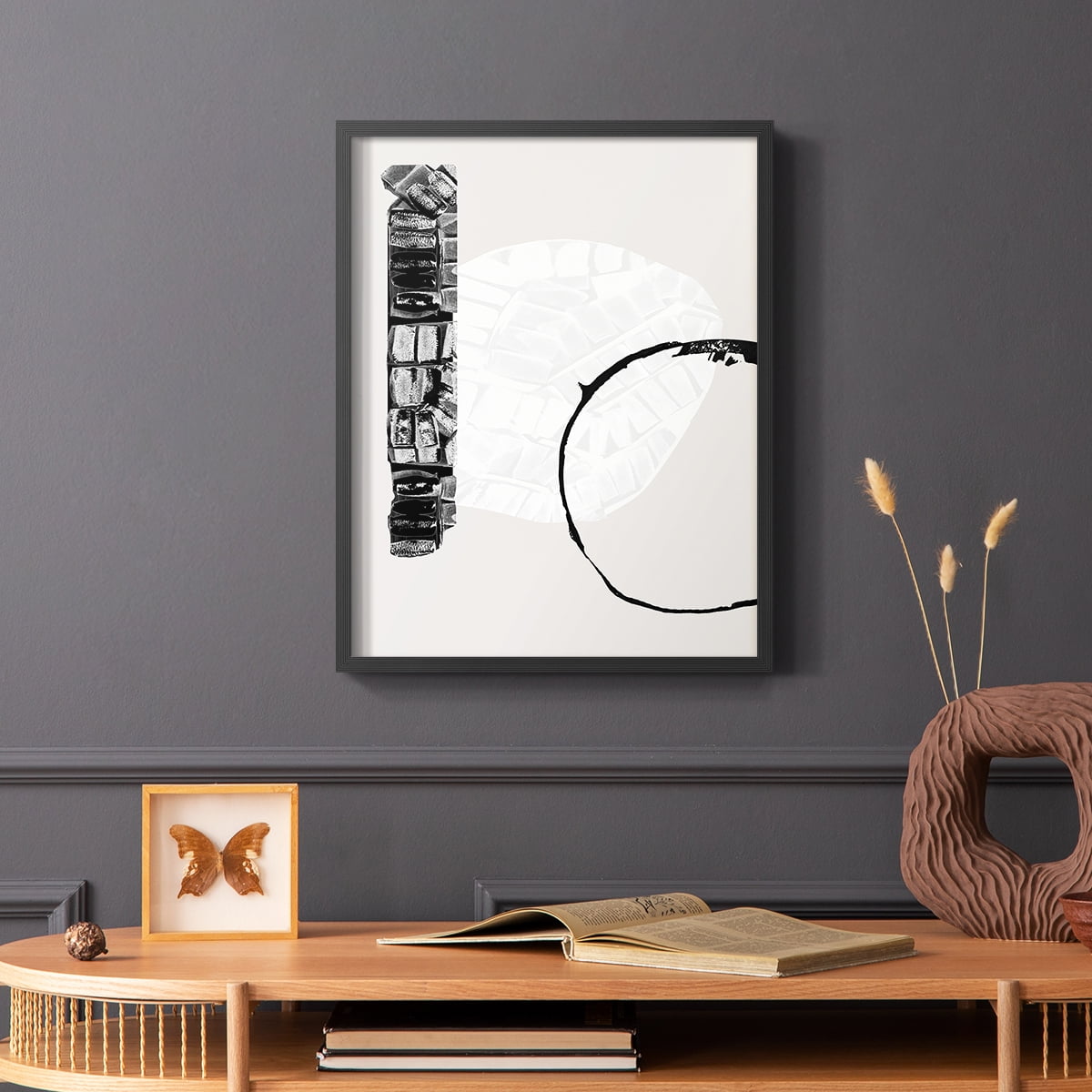 Zen Shapes I Framed Print - Solid Wood in Single Picture Frame Solid Wood 2 Framed Print