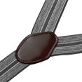 thumbnail image 3 of Buyless Fashion 2 pack Suspenders for Men - 48" Elastic Adjustable Straps 1 1/4" - Y Back with Metal Hooks - 5137-2-Heather-Gray, 3 of 7