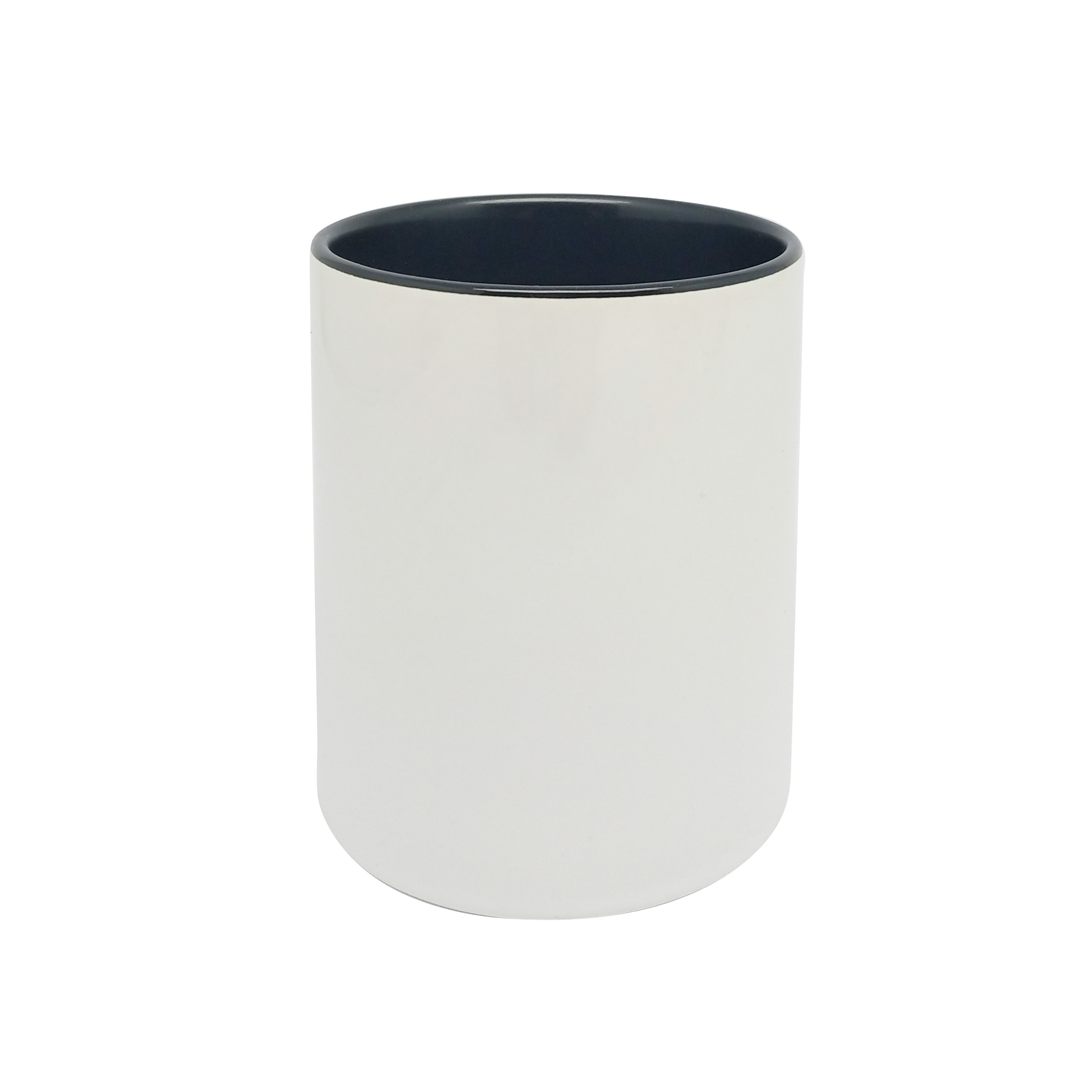 11.8oz Two-Tone Sublimation Mugs by Make Market – White Exterior & Black Interior Ceramic Blanks for Heat Transfer - Personalized Gifts & Custom Drinkware - 6 Pack