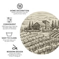 thumbnail image 3 of Naloa Vineyard Landscape Leather Coasters for Drinks, Durable Drink Coasters 4 Set for Tabletop Protection, Luxurious Home Décor and Housewarming Gift ( {designName})Round Shape, 3 of 6