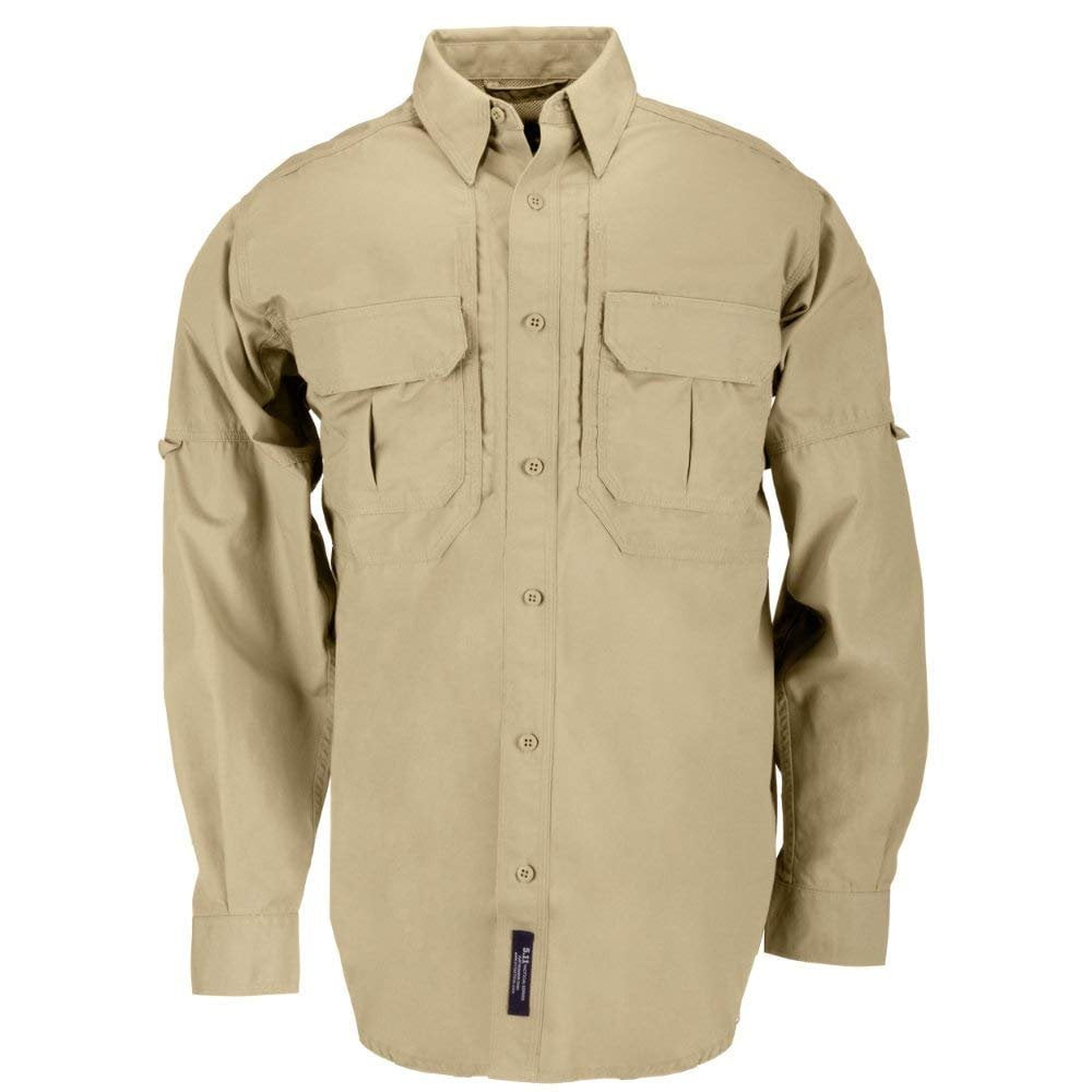 5.11 Tactical - Cotton Tactical Long Sleeve Shirt, Coyote Brown ...