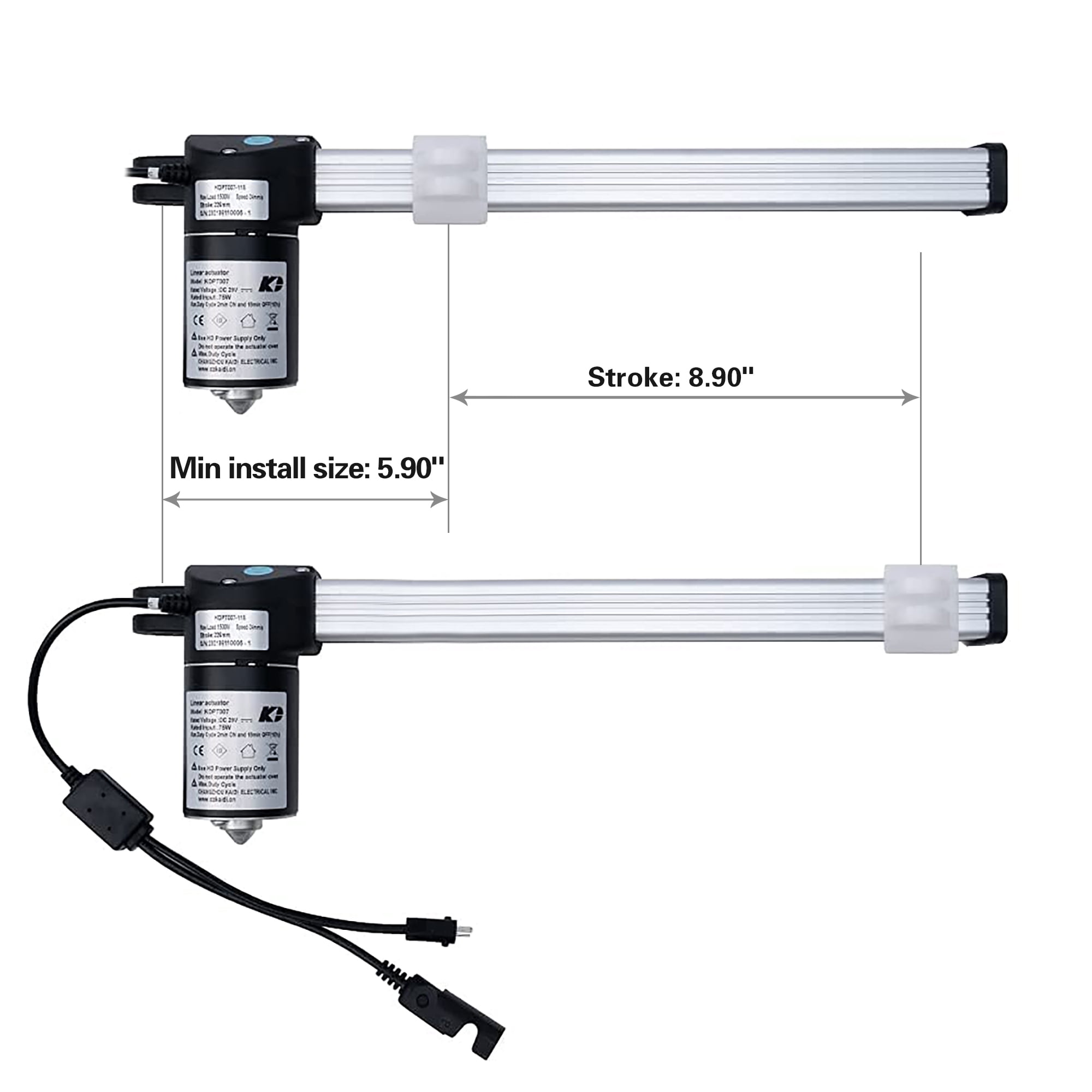 Kaidi Motor Model KDPT007-115 Linear Actuator Replacement for Power Recliner Electric Couch Lift Chairs