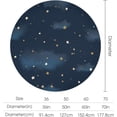 thumbnail image 2 of Night Sky Round Tablecloth, Blue Galaxy Space Golden Stars Clouds Magic Starlight Glitter Table Cloth for Kitchen Dining Room Holiday Party Picnic Patio 60x60in, 2 of 5