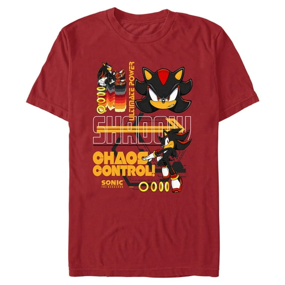 Mens Sonic the Hedgehog Shadow Chaos Control T Shirt