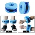 thumbnail image 2 of Swimming Ankle Bands, 1 pair Foam Swim Aquatic Cuffs, Water Aerobics Float Ring, Blue Ankles Arms Belts with Quick Release Buckle for Swim Fitness Training, 2 of 7