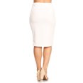 thumbnail image 3 of Women's Plus size Trendy Style Knee Length Solid Pencil Skirt, 3 of 4