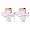thumbnail image 1 of Qarigey Bufanda de cadera ligera portátil y duradera mezclada para ajuste automático de cintura de danza del vientre blanco blanco 2Conjunto, 1 of 6